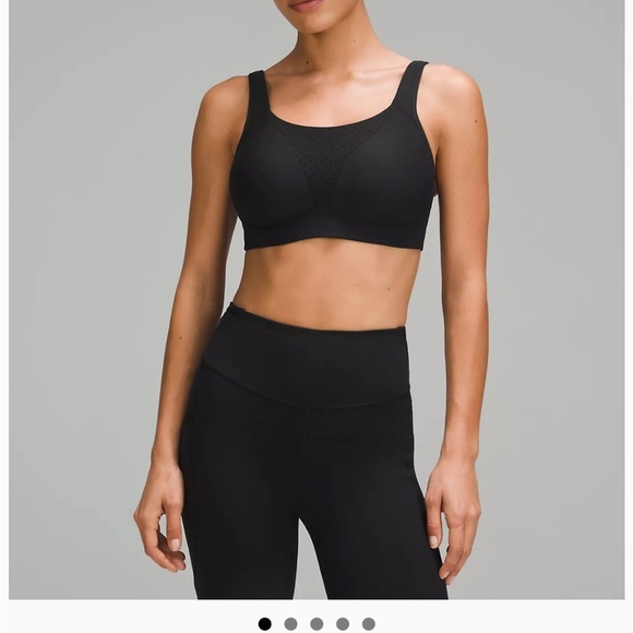 Lululemon Run Times Bra Black Maximum High Support Sports Bra Sz E36 *J19 - Picture 1 of 5